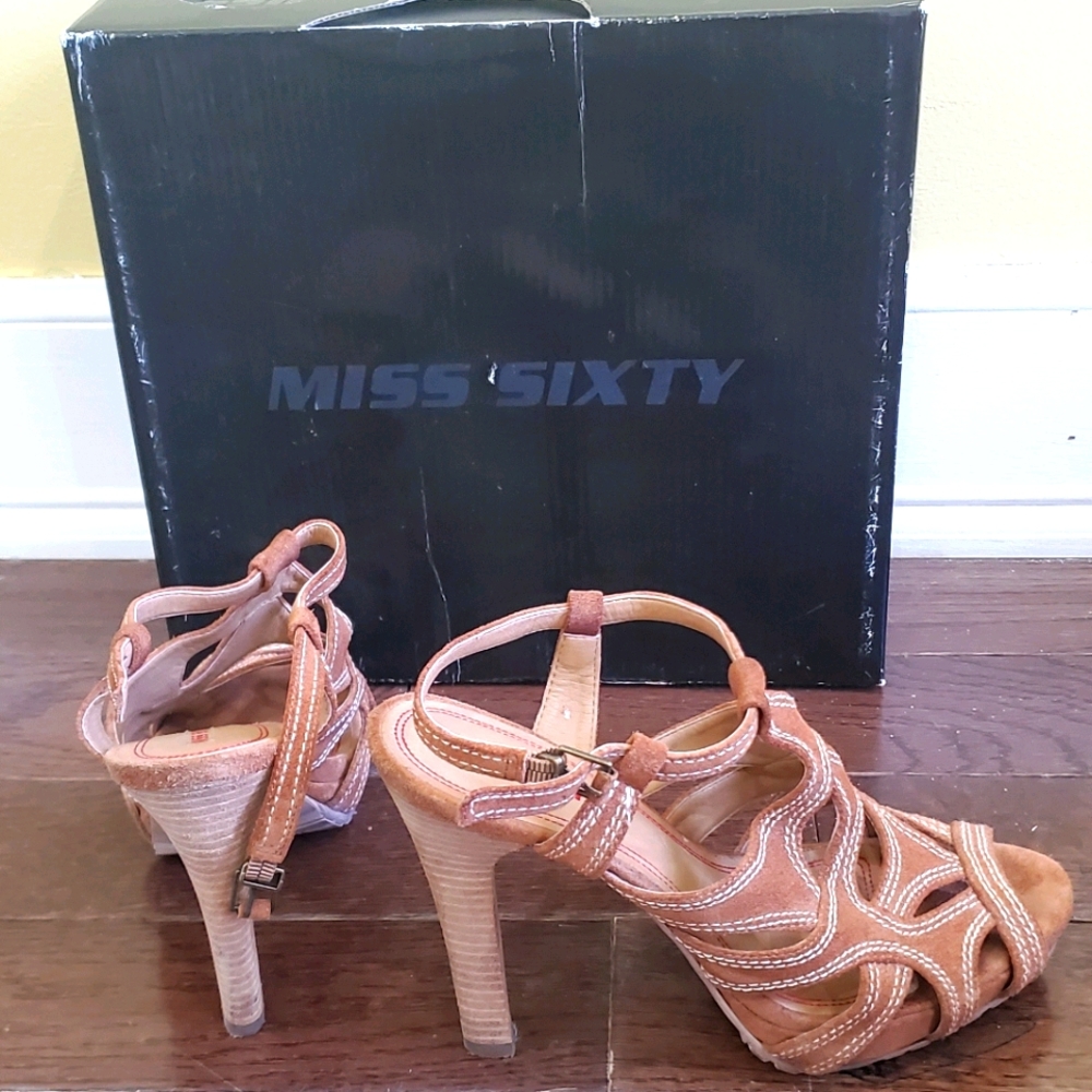 Miss Sixty Indigo Heeled Sandals